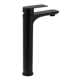 WELS 7.5L/m Rounded Body Basin Mixer Kitchen Vanity Faucet Tap Spout Matte Black V1233-KRF102BL