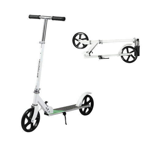 MONVELO Folding Scooter Dual Large Wheels White RR1009-WH_NZ