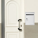 White Lockable Wall Mount Letter Box for Donation Suggestion and Ballot Collection V1370-AZ4-20847