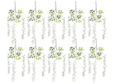 24Pcs Artificial Wisteria Vine White Hanging Flower Gar for Wedding Decoration V1366-AZ2-W-19259