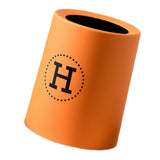 Open Top Trash Can Plastic Double Layer Thick Round Mini Trash Can for Bedroom Office Orange 13L V1294-YM0703-3117230060512