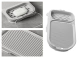 Mini Washboard 2 in 1 Portable Nonslip Plastic Washing Laundry Board with Soap Holder for Home V1294-YM0901-3117240222611