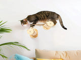 Cat Shelves for Wall, Wall Mounted Cat Furniture, Large Cats Set with Fukumaru Cat Wall Steps, V1192-AZ-W-18231