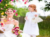 Wedding Basket Lace Simulation Flowers Handheld Flower Basket Decorative Flower Girl Basket for V1294-YM0715-220510XY011