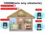Wireless Doorbell Intercom Rechargeable Smart Intercom Doorbells for Home Real Time 3 Volume Levels V1294-YM0901-HS7009-B-2