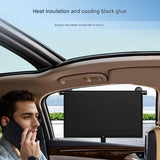 4 pack 40*45cm Retractable Car Window Sunshade with Suction Cups - Heat Insulating Black PVC Mesh V888-ELOSUNG56809