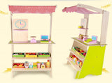 Kids Wooden Toy Pretend Play Marketplace Stand Fruit Veg Shop Stall Supermarket V610-VEGSH-MSN15033