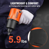 Air Impact Wrench 1/2" Square Drive 880ft-lbs Nut-busting Torque 90-120PSI V952-KQ660N121000NS328V0