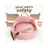 Dog Car Seat for Small Dogs 3-in-1 Travel Carrier, Booster & Dog Bed for Car Washable, V1192-AZ-W-5590