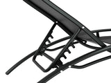 Gardeon 3PC Sun Lounge Outdoor Lounger Steel Table Chairs Patio Furniture Garden FF-LOUNGE-SL-3PCS-BK