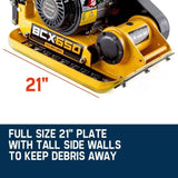 BAUMR-AG 60kg 370x510mm 6.5HP Plate Compactor, Paver Pad, Transport Wheels V219-CONCOMBMRA7C0
