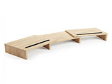 CARLA HOME Dual Monitor Stand Riser, Adjustable Length and Angle, Beige LSB-36579