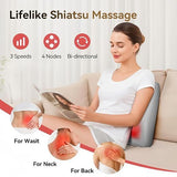 Shiatsu Neck Massager with Heat and Remote,3D Kneading Back Massager, Massage Pillow for V1337-HG-XGUL-X7KK