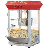 VEVOR Popcorn Popper Machine Countertop Popcorn Maker 850W 8 Oz 48 Cups Red V952-TSBMHJ8OZ850WJWNRV3