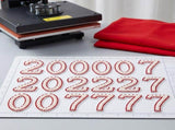 DIY Red Rhinestone Patches 2027 Theme Iron on Appliques 10Sets V1369-AZ3-W-21689