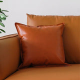 SOGA 2X 45cm Light Luxury Urban Simulated Leather Wide Edge Throw Pillow FRENCHCUSHION237X2