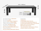 Rectangle Dining Table, 63 inch Length Large Wood Tables for 4-6 Person, Modern Dinner Furniture, V952-ZFXCZBKTZQMDUVESOV0