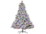 Christabelle 2.3m 7.5ft Snowy Dorset Pine Christmas Tree Pre Lit Multi Function LED Lightly Flo 112_WFLSD75