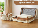 Wanderlite 5pcs Luggage Suitcase Set Trolley Travel TSA Lightweight Hard Case LUG-ABS-DB-5SET-WHBR