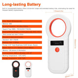 134.2kHz Chip Reader Writer Pet Chip Scanner Microchip Scanner W90D-BT White V1263-JX-7851