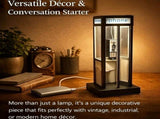 Retro Vintage Tall Phonebooth Lamp, Vintage Telephone Booth Table Lamp with LED Light, Phone Box V1192-AZ-W-25191