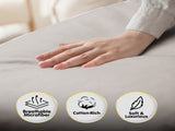 1000 Thread Count Cotton Rich Double Bed Sheet Set 4 Piece, Soft Feel Microfibre Blend, Solid C CVC-10DBL-SL