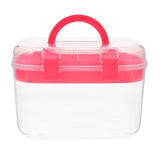 HOOWIFFY Plastic Sewing Box Red Large Capacity Double Layer Organizer for Home and Office Use with V1189-WXFWAL-20260326-02391