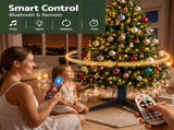 Jingle Jollys Christmas Tree Stand 360&deg Rotating for Xmas Tree Up to 2.7M with Remote Control XM-TR-E-STAND