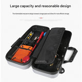 Black Hard Shell Fishing Rod Bag - ABS Waterproof Tackle Case 50cm - Portable Travel Storage for V888-ELOSUNG56777