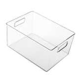 Clear Plastic Pantry Organizer Bin with Handle Freezer Pantry Organization for Refrigerator Fridge V1294-YM0901-3117240162111
