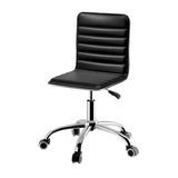 Artiss Office Chair Conference Chairs PU Leather Low Back Black OCHAIR-K-REPL-BK
