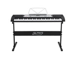Alpha 61 Keys Electronic Piano Keyboard Digital Electric w/ Stand Stool Silver EK-JK-60-SL-H-B01