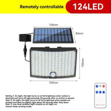 Solar Outdoor Light Motion Sensor Light Garden Lighting Porch Light Driveway - Black - Size 106LED V1102-124-97858-BLK-106LED
