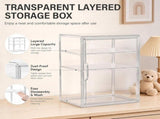 Bottle Organizer with Magnetic Door, Clear Storage Rack for Kitchen and Refrigerator, 40x25x30 cm V1237-ZY-917-090