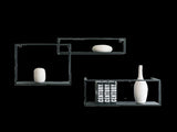 Floating Shelves Retro Industrial Ledge Black Metal Display Stand V63-842531