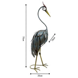 Crane Statue Looking Down 20x70cm V637-71635CRN