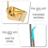 Golden Stainless Steel Broom and Dustpan with Lightweight Ergonomic Handle for Home Cleaning, 1 V1370-AZ4-14007