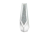 P&P Silver Sparkling Diamond Floor Vase with Glass Inlay for Modern Living Room Decoration V767-HP-XZ1779