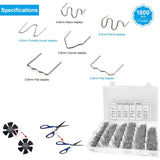1800 pcs Tungsten Steel Hot Staples, 0.8Mm/0.6Mm Welding ROds Hot Staple Repair Welding Nail, For V1188-MS-227-1637