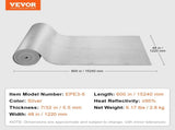 Double Reflective Insulation Roll, Foam Core Radiant Barrier, 5.5mm 48 in x 50 ft, Double-Sided V952-LBPEFPMXRFSFWQVT4V0