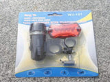 Bicycle Front Light LED Bike Light Set Butterfly Rear Light Cycling Safety - Black - Size 3PCS V1106-DSZ-BIC-001-BLK-3PCS