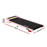 Everfit Treadmill Electric Walking Pad with Incline Under Desk Home Gym Pink TMILL-400-INC-PK