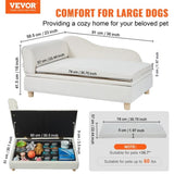 VEVOR Pet Sofa, Dog Couch for Large-Sized Dogs and Cats, 36x23x16 inch Soft Velvety Dog Sofa Bed, 50 V952-BYCWSFBYZFXDGNAWQV0
