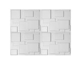 12Pcs 3D Wall Panels 50x50cm DIY Waterproof DECO1005-WH_NZ