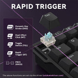 SOLA AX68 Mechanical Keyboard, Gasket Mount Hot Swappable RGB Tri-Mode Wireless V1300-AX68-FORGED-CARBON-BLACK