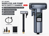 6-in-1 Portable Multifunctional Wireless Car Air Pump Portable Smart Digital Tyre Inflator with V888-ELOSUNG52355