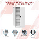 Two-Door Shelf Office Gym Filing Storage Locker Cabinet Safe V63-759835