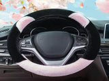 Car Steering Wheel Cover, Fluffy Soft Plush for Winter Warm, Cute Steering Wheel Protector with V1369-AZ3-W-06098