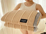 A-Class Rabbit Fur Blanket Soft Blanket Home Decor Blanket Comfortable Blanket - Pink - Size S V1347-114-74591-PNK-S150-200CM
