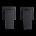 Bathroom Shower Bath Hot and Cold Square Mixer WATERMARK Certified in Black V63-847901